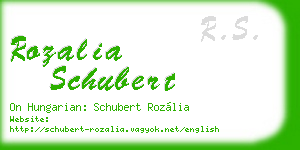 rozalia schubert business card